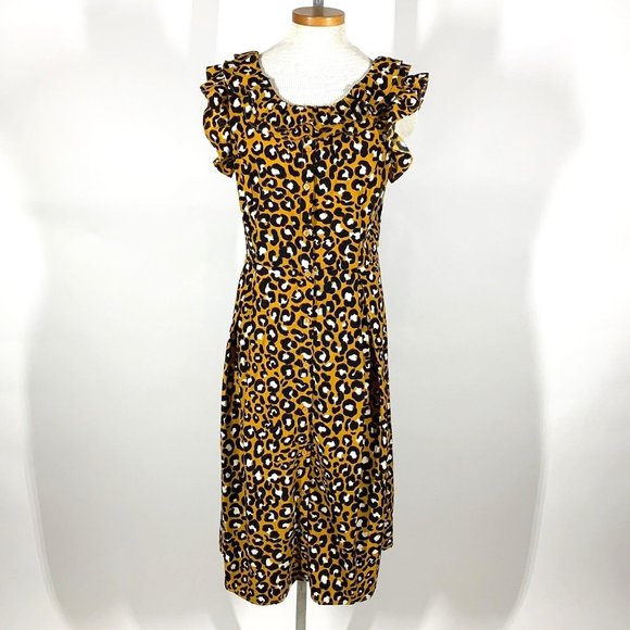 NWT Who What Wear Cheetah Print Sleeveless A-Line Dress, Sz M - Picture 1 of 10